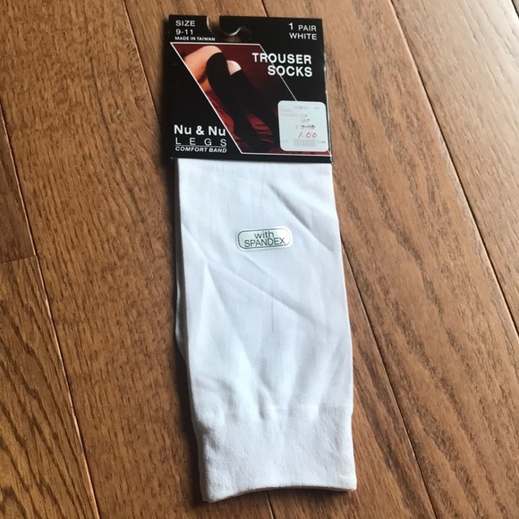 Vintage spandex white trouser socks - Picture 1 of 2